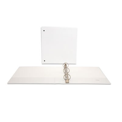 UNV20972 Economy Round Ring View Binder, 1-1/2" Capacity, White UNV20972