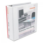 UNVWUNV-20996 Economy Round Ring View Binder, 3" Capacity, White, 6/Pack UNV20992PK