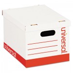 UNV95223 Economy Storage Box, Lift-Off Lid, Letter/Legal. White, 12/Ct UNV95223