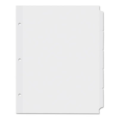 UNV20835 Economy Tab Dividers, 5-Tab, Letter, White, 36 Sets/Box UNV20835