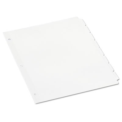 UNV20845 Economy Tab Dividers, 8-Tab, Letter, White, 24 Sets/Box UNV20845