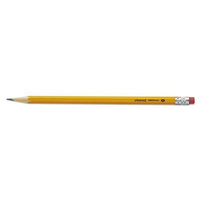 UNV55144 Economy Woodcase Pencil, HB #2, Yellow Barrel, 144/Pack UNV55144