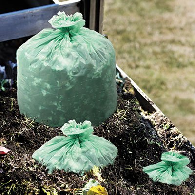 Stout EcoSafe-6400 Compostable Compost Bags, 1.1mil, 30 x 39, Green, 48/Box STOE3039E11