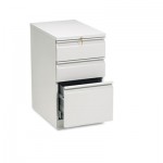 HON Efficiencies Mobile Pedestal File w/One File/Two Box Drwrs, 22-7/8d, Lt Gray HON33723RQ