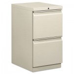 HON Efficiencies Mobile Pedestal File w/Two File Drawers, 19-7/8d, Light Gray HON33820RQ