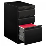 HON Efficiencies Mobile Pedestal File with One File/Two Box Drawers, 22-7/8d, Black HON33723RP