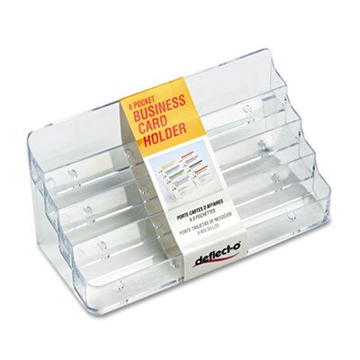 Deflecto Eight-Pocket Business Card Holder, Capacity 400 Cards, Clear DEF70801