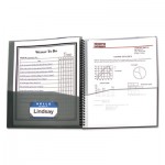 C-Line CLI33081 Eight-Pocket Portfolio, Polypropylene, 8 1/2 x 11, Smoke CLI33081