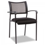 ALEEK43ME10B Eikon Series Stacking Mesh Guest Chair, Black, 2/Carton ALEEK43ME10B