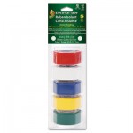 Electrical Tape, 3/4" x 12 ft, 1" Core, Assorted, 5/Pack DUC280303