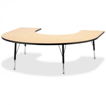 Berries Elementary Black Edge Horseshoe Table 6445JCE011