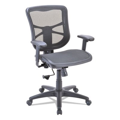 Elusion Series Air Mesh Mid-Back Swivel/Tilt Chair, Black ALEEL42B18