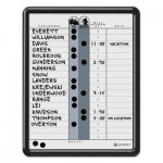 Quartet Employee In/Out Board, Porcelain, 11 x 14, Gray, Black Plastic Frame QRT750