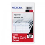 Rediform Employee Time Card, Daily, Two-Sided, 4-1/4 x 7, 100/Pad RED4K406