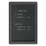 Quartet Enclosed Magnetic Directory, 24 x 36, Black Surface, Graphite Aluminum Frame QRT2963LM