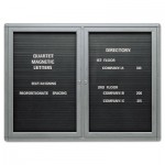 Quartet Enclosed Magnetic Directory, 48 x 36, Black Surface, Graphite Aluminum Frame QRT2964LM