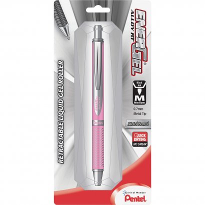 Pentel EnerGel Alloy Retractable Liquid Gel Pen BL407PBPA