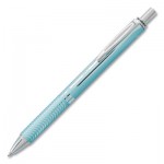 Pentel EnerGel Alloy RT Retractable Gel Pen, Medium 0.7mm, Black Ink, Aquamarine Barrel PENBL407LSA
