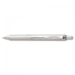 Pentel EnerGel Alloy RT Retractable Liquid Gel Pen, .7mm, Chrome Barrel, Black Ink PENBL407A