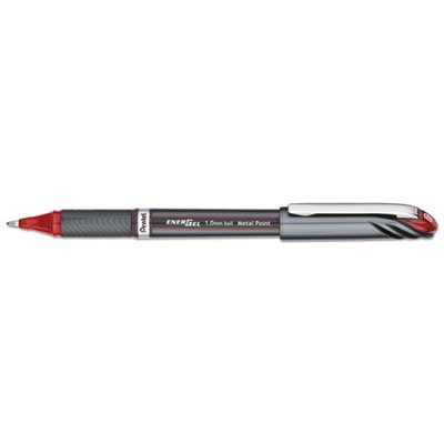 Pentel EnerGel NV Liquid Gel Pen, 1mm, Red Barrel, Red Ink, Dozen PENBL30B