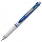Pentel EnerGel RTX Retractable Gel Pen, Fine 0.5 mm, Blue Ink, White/Blue Barrel PENBLN75PWC