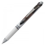 Pentel EnerGel RTX Retractable Gel Pen, 0.5 mm, Black Ink, White/Black Barrel PENBLN75PWA