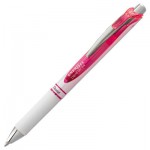 Pentel EnerGel RTX Retractable Gel Pen, 0.7 mm, Pink Ink, White/Pink Barrel PENBL77PWP