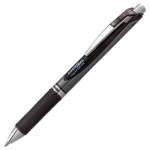 Pentel EnerGel RTX Retractable Gel Pen, Bold 1 mm, Black Ink, Black/Gray Barrel PENBL80A