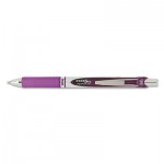 Pentel EnerGel RTX Retractable Liquid Gel Pen, .7mm, Black/Gray Barrel, Violet Ink PENBL77V