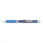 Pentel EnerGel RTX Retractable Liquid Gel Pen, .7mm, Needle, Black/Gray Brl, Blue Ink PENBLN77C