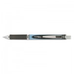 Pentel EnerGel RTX Retractable Liquid Gel Pen, .7mm, Needle, Black/Gray Brl, Black Ink PENBLN77A