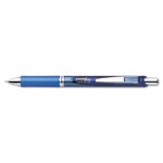 Pentel EnerGel RTX Retractable Liquid Gel Pen, .5mm, Silver/Blue Barrel, Blue Ink PENBLN75C