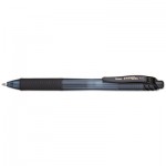 Pentel EnerGel-X Retractable Gel Pen, 0.7 mm Metal Tip, Black Ink/Barrel, Dozen PENBL107A
