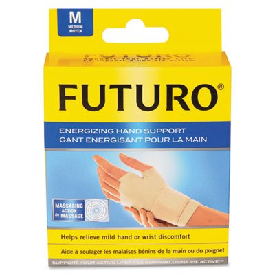 FUTURO Energizing Support Glove, Medium, Palm Size 7 1/2" - 8 1/2", Tan MMM09185EN