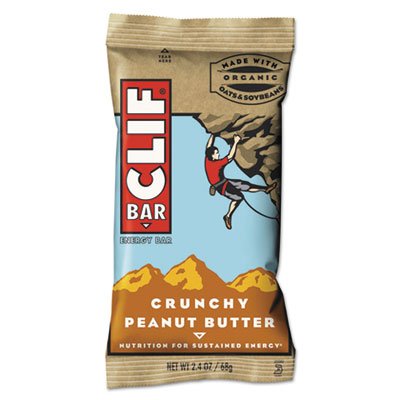 CLIF Bar CCC50120 Energy Bar, Crunchy Peanut Butter, 2.4oz, 12/Box CBC50120