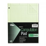 Tops Engineering Computation Pad, 8 1/2 x 11, Green, 200 Sheets TOP35502