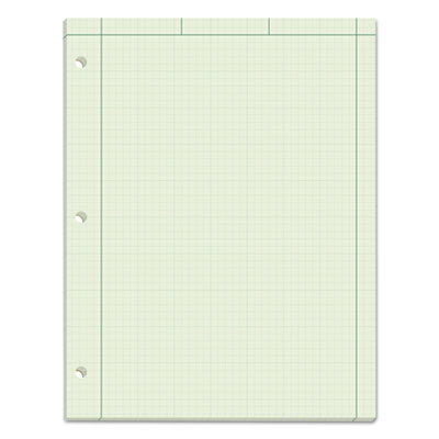 TOPS Engineering Computation Pad, Grid to Edge, 8 1/2 x 11, Green, 100 Sheets TOP35510