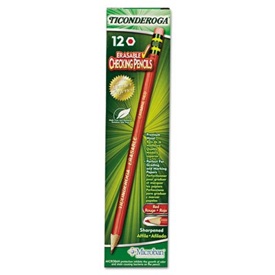 Ticonderoga Erasable Colored Pencils, 2.6 mm, CME Lead/Barrel, Dozen DIX14259