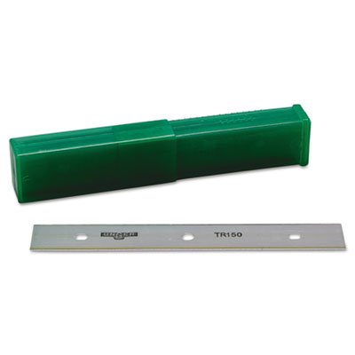 TR150 ErgoTec Glass Scraper Replacement Blades, 6" Double-Edge, 25/Pack UNGTR15