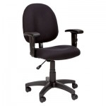 VT ARMED Essentia Series Swivel Task Chair with Adjustable Arms, Black ALEVTA4810
