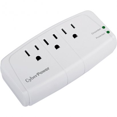 CyberPower Essential 3-Outlets Surge Suppressor Wall Tap Plug CSB300W