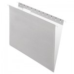 Pendaflex Essentials Colored Hanging Folders, 1/5 Tab, Letter, Gray, 25/Box PFX81604