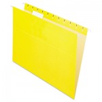 Pendaflex Essentials Colored Hanging Folders, 1/5 Tab, Letter, Yellow, 25/Box PFX81606