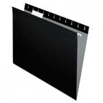 Pendaflex Essentials Colored Hanging Folders, 1/5 Tab, Letter, Black, 25/Box PFX81605