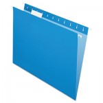 Pendaflex Essentials Colored Hanging Folders, 1/5 Tab, Letter, Blue, 25/Box PFX81603