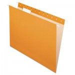 Pendaflex Essentials Colored Hanging Folders, 1/5 Tab, Letter, Orange, 25/Box PFX81607