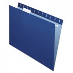 Pendaflex Essentials Colored Hanging Folders, 1/5 Tab, Letter, Navy, 25/Box PFX81615