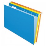 Pendaflex Essentials Colored Hanging Folders, 1/5 Tab, Legal, Assorted Colors, 25/Box PFX81632