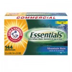 Arm & Hammer Essentials Dryer Sheets, Mountain Rain, 144 Sheets/Box, 6 Boxes/Carton CDC3320000102