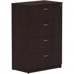 Lorell Essentials Espresso 4-drawer Lateral File 18274